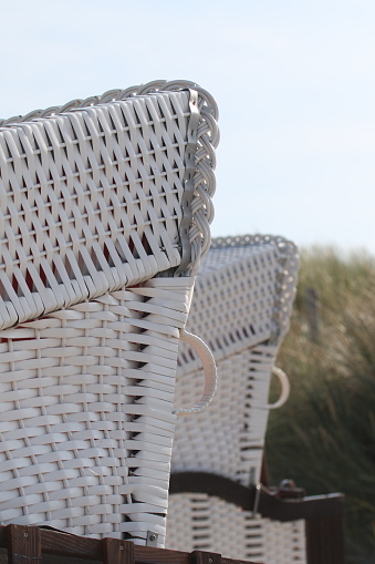 Close-up of beach chair
