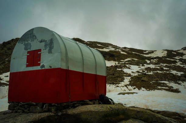 gastaldi bivouac in aosta valley over gressoney in italy