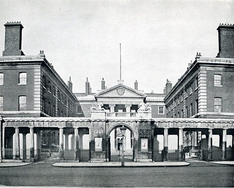 Washington DC, USA - February 18, 2023: Union Station in Washington DC, USA on a sunny day. The train station was opened in 1907.