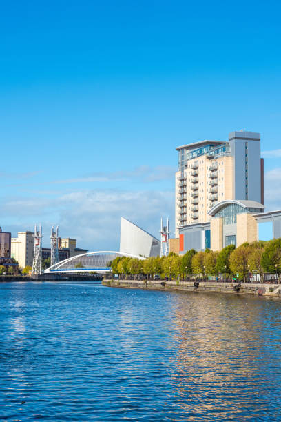 istock Millenium bridge at Salford Quays in Manchester, England 1430721781