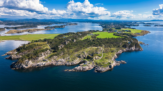 Herdla. An island in the municipality of Askoy in Vestland county, Norway.