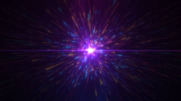 Gentle colorful cosmic flow. Fast travel in space, elegant stream, speed of light. Нуреr jump into another galaxy. Rays of neon meteors, universe explosion, endless moving through stars. 3d rendering Ыpeed of light, hуреr jump into another galaxy starburst galaxy stock pictures, royalty-free photos & images