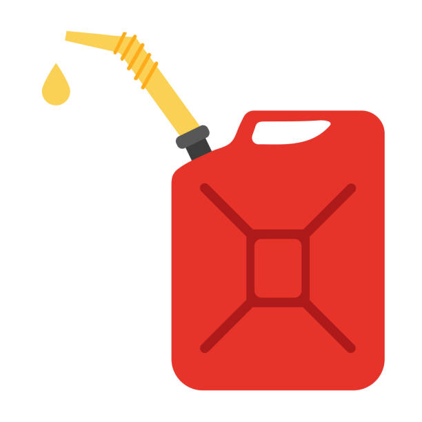 오일 캐니스터 아이콘입니다. 플랫 일러스트레이션 - engine oil oil oil industry cartoon stock illustrations