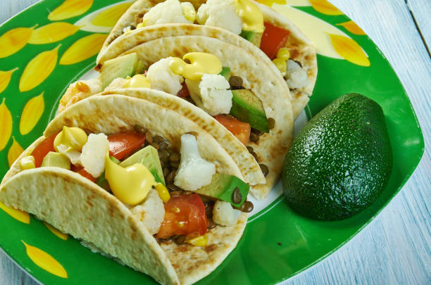 Roasted Cauliflower and Lentil Tacos