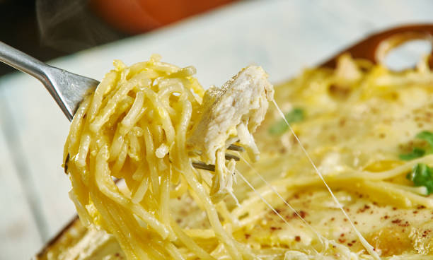 istock Creamy, Cheesy Chicken Spaghetti 1430748086