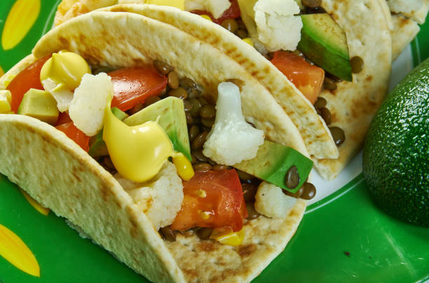Roasted Cauliflower and Lentil Tacos