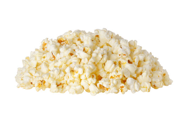 istock Heap of popcorn isolated on white background. 1430760392