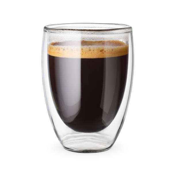 istock Glass cup of espresso coffee isolated on white. 1430760412