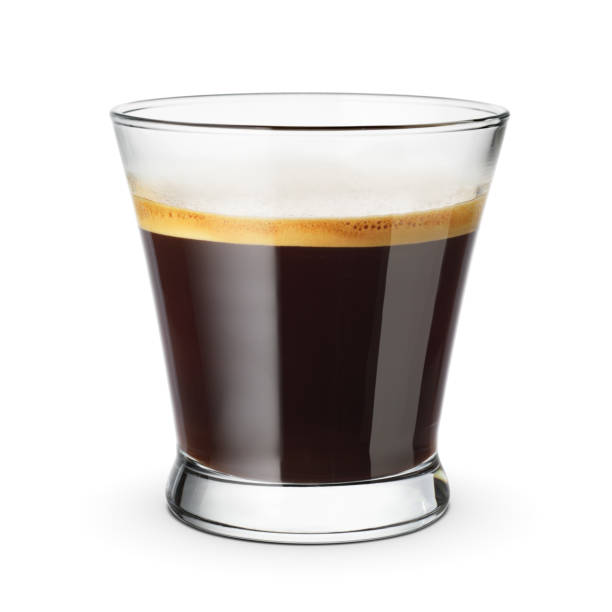 istock Glass of espresso coffee isolated on white. 1430760413