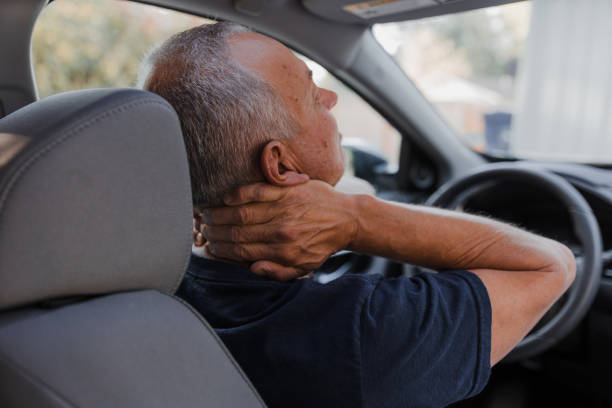 istock Middle-aged man with neck pain 1430762152