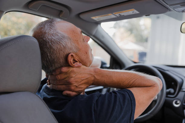 istock Middle-aged man with neck pain 1430762177