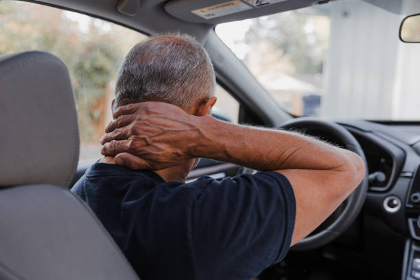 istock Middle-aged man with neck pain 1430762200