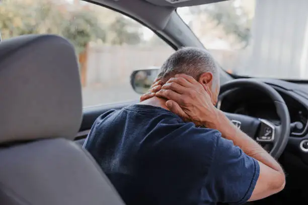 Middle-aged man with neck pain