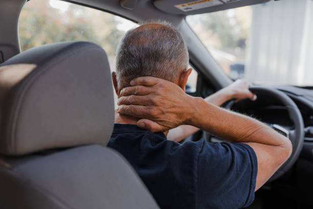 istock Middle-aged man with neck pain 1430762327