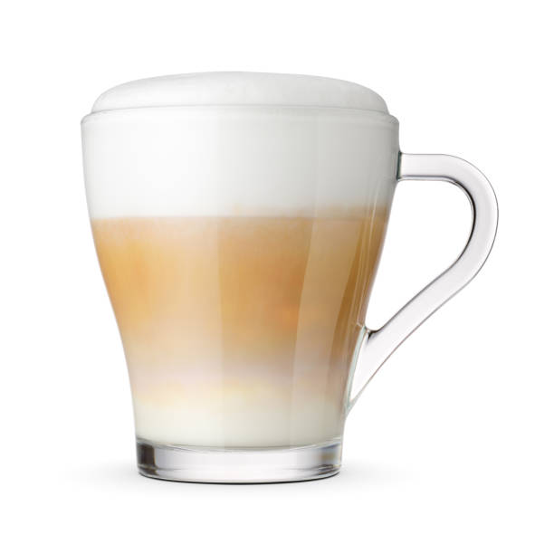 istock Transparent cup with cappuccino coffee isolated. 1430762701