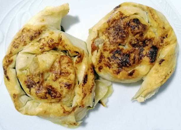 istock Home made patty with leek, purslane and cheese 1430768485