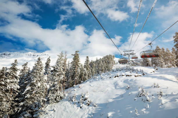 istock Chairlift at a ski resort 1430772656