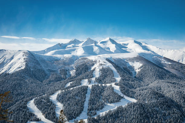 Sunny day at the ski resort