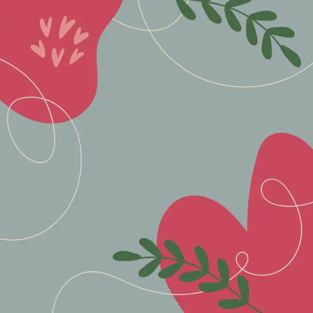 Vector illustration of Abstract background Love Minimalist Style