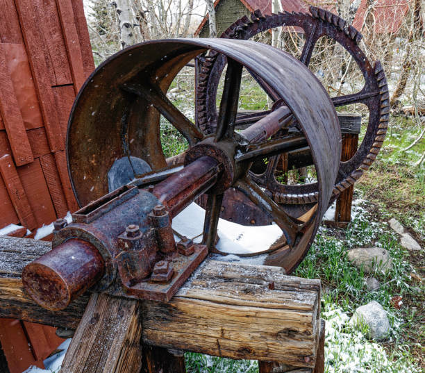 istock Abandon water pump pulley. 1430780279