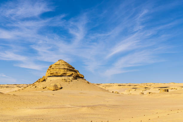 istock Eroded bluff along the interpretive trail at Wadi el-Hitan paleontological site. 1430781096
