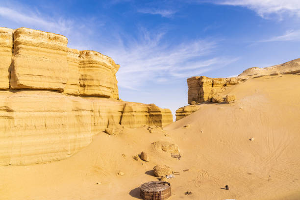 istock Eroded cliffs in the desert at Wadi el-Hitan paleontological site. 1430782402