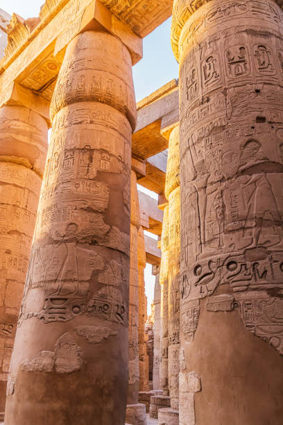 istock Columns in the Great Hypostyle Hall in the Karnak Temple complex in Luxor. 1430791391