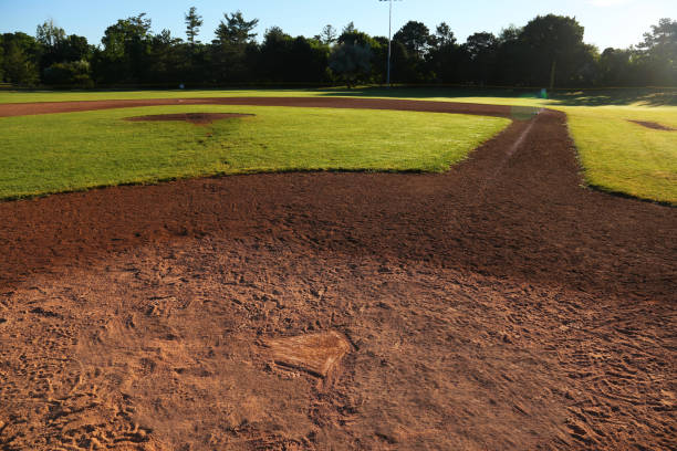 baseball o poranku - baseline home base baseball base zdjęcia i obrazy z banku zdjęć