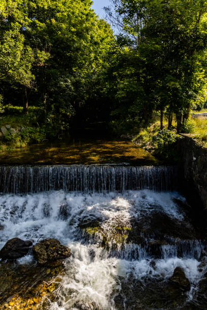 istock Small waterfall on small river in Golden Mountains at sunny day 1430810965