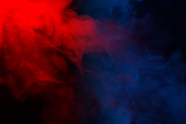 istock Blue steam on a black background. 1430811853