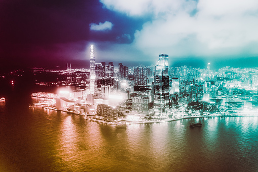 Hong Kong city from Drone