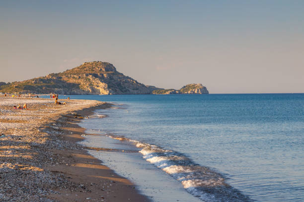 Afandou sea beach in Rhodes at sunny summer day, Greece. Afandou sea beach in Rhodes at sunny summer day, Greece, Europe. afandou stock pictures, royalty-free photos & images