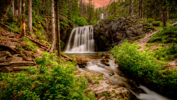 cachoeira rockwell - flathead national forest - fotografias e filmes do acervo