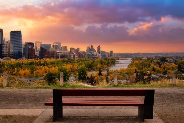 istock Bench Lookout Over Downtown Calgary At Sunrise 1430816360