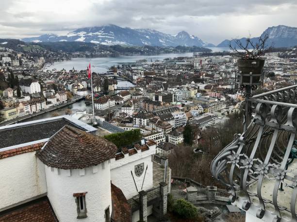 istock Swiss - Lucerne- Panorama on the town 1430819047