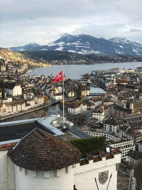 istock Swiss - Lucerne- Panorama on the town 1430819082