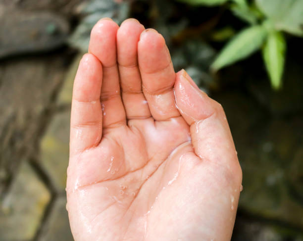 istock Hands hold water, palms contain clean water for drinking 1430820935