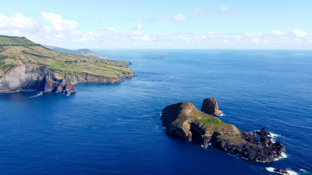istock Graciosa island (Azores, Portugal, Europe) from up high, drone photo 1430829125