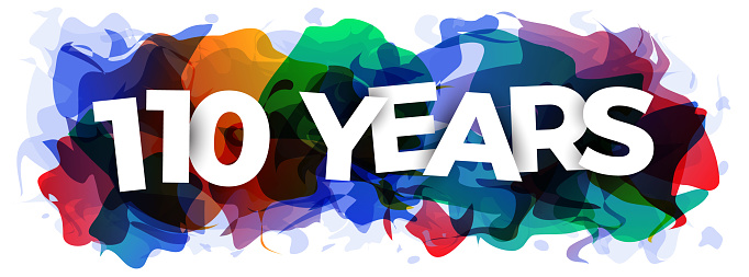 Year 110 The Inscription 110 Years On An Abstract Background Stock Illustration ...