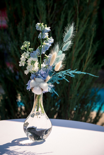 Bouquet with Cotton, lavender and lilac Spikelets