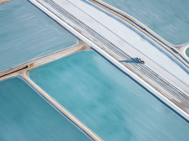 Aerial view of salt works