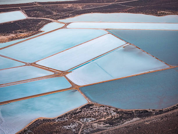 Aerial view of salt works