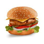 istock Beef Burger Food Painting On White 1430853283