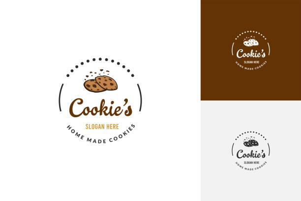 illustrations, cliparts, dessins animés et icônes de étiquette des cookies - chocolate chip cookie cookie preparing food chocolate