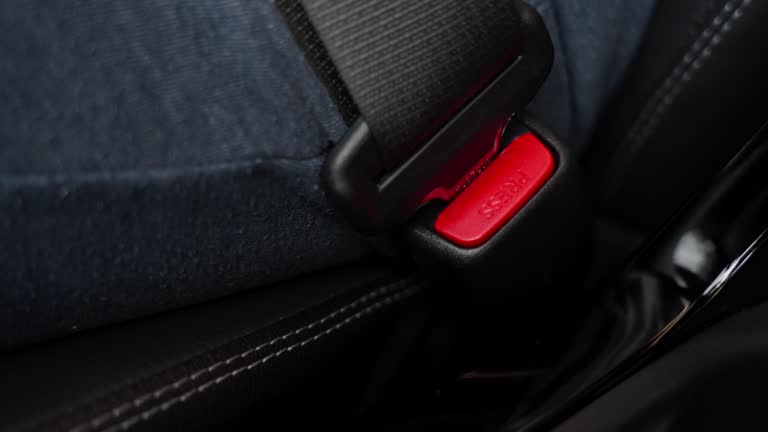 Hand fastening seat belt of car vehicle for safety drive