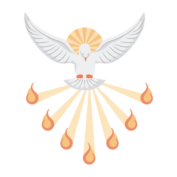 heiliger geist - pfingsten stock-grafiken, -clipart, -cartoons und -symbole