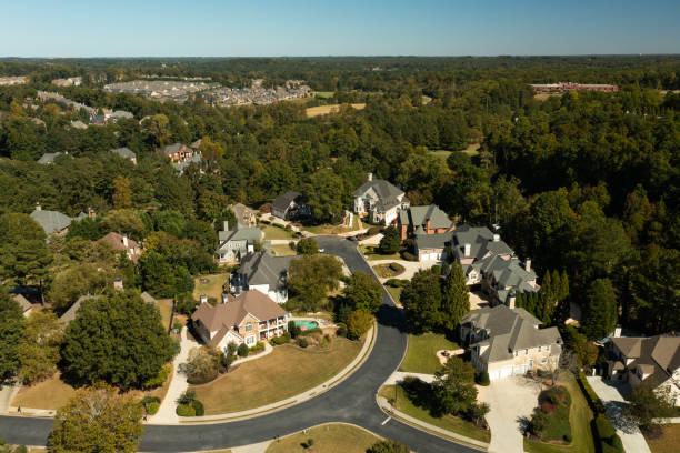 istock Aerial view of an upscale sub division 1430876946