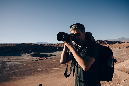Photographer at Atacama desert