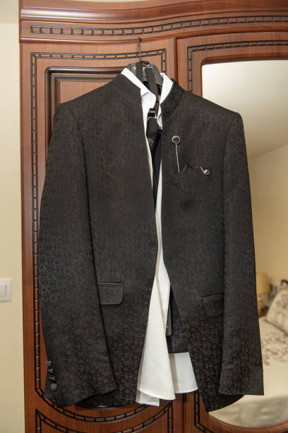 Classic suit, the suit of the groom prepared for the wedding