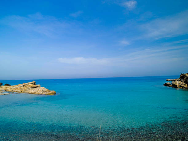 Clear blue sea and rocks